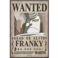 ABYSTYLE (ONE PIECE) POSTER: WANTED FRANKY (52X35) ANIME MANGA LIMITED
