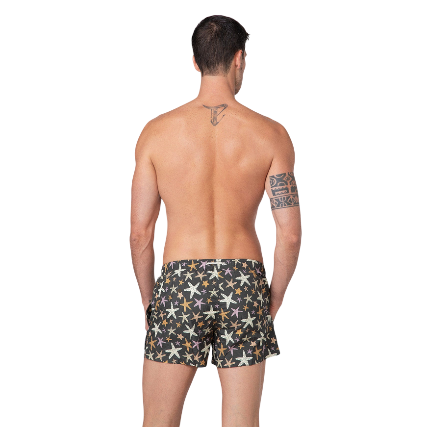 F**K Pantaloncino Costume Mare Uomo M04BA31-X14 Fantasia Stelle Marine