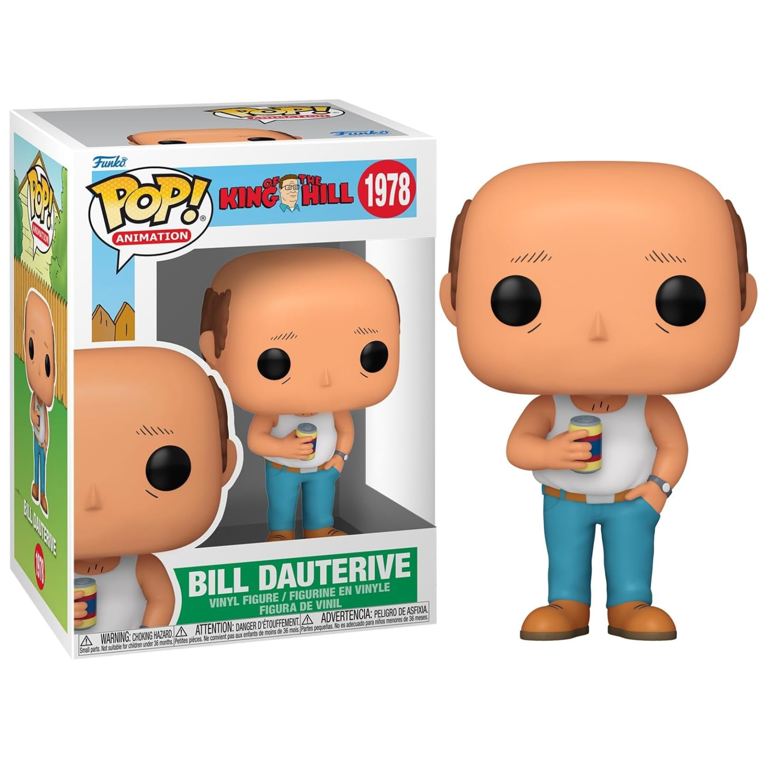 Funko Pop ! Animation - King Of The Hill (1978) Bill Dauterive Vinyl Figure 9cm