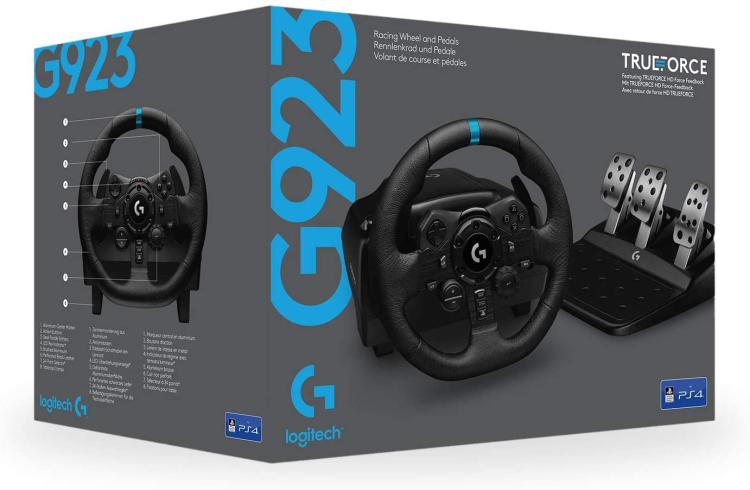 Logitech Volante Pedaliera G923 Trueforce Doppia Frizione Ps4/Pc/Ps5 Playstation