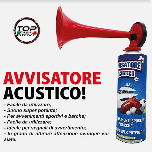 2pz TROMBA DA STADIO A GAS AVVISATORE ACUSTICO DOTAZIONE DI SICUREZZA NAUTICA