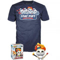 Funko Pop Tees Ghostbusters Unisex T-Shirt+Figure Glows In The Dark Stay Puft Xl