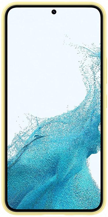 Samsung Silicone Cover Galaxy S22 Yellow Cellulare Custodia Giallo Morbida 5G