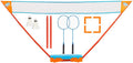Get & Go Set Badminton Instant 65KC Blu Arancio Rete Racchette Volani