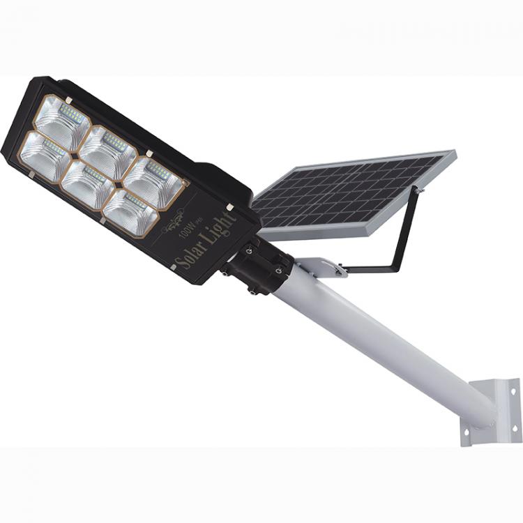 Lampione Led + Pannello Con Solare Staffa E Telecomando 300W Ip66 Faro Stradale