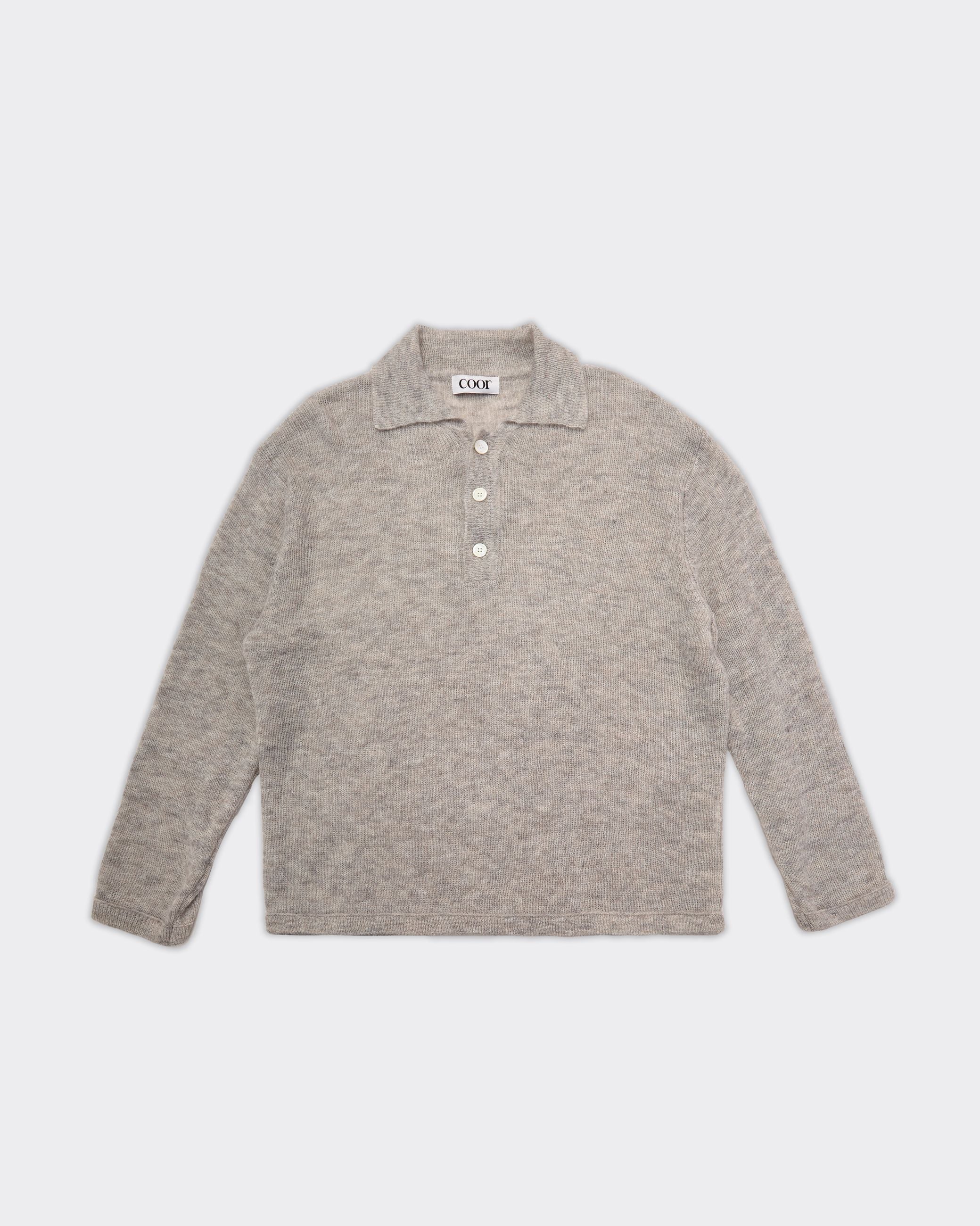 Polo Knitwear Collar Grigia