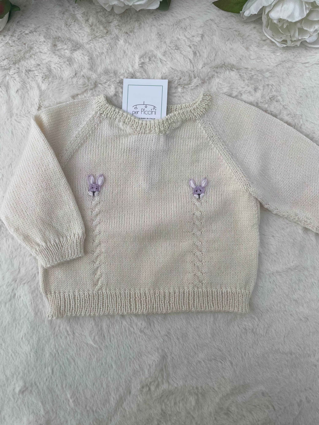 Maglioncino "animaletti" in cotone per neonati