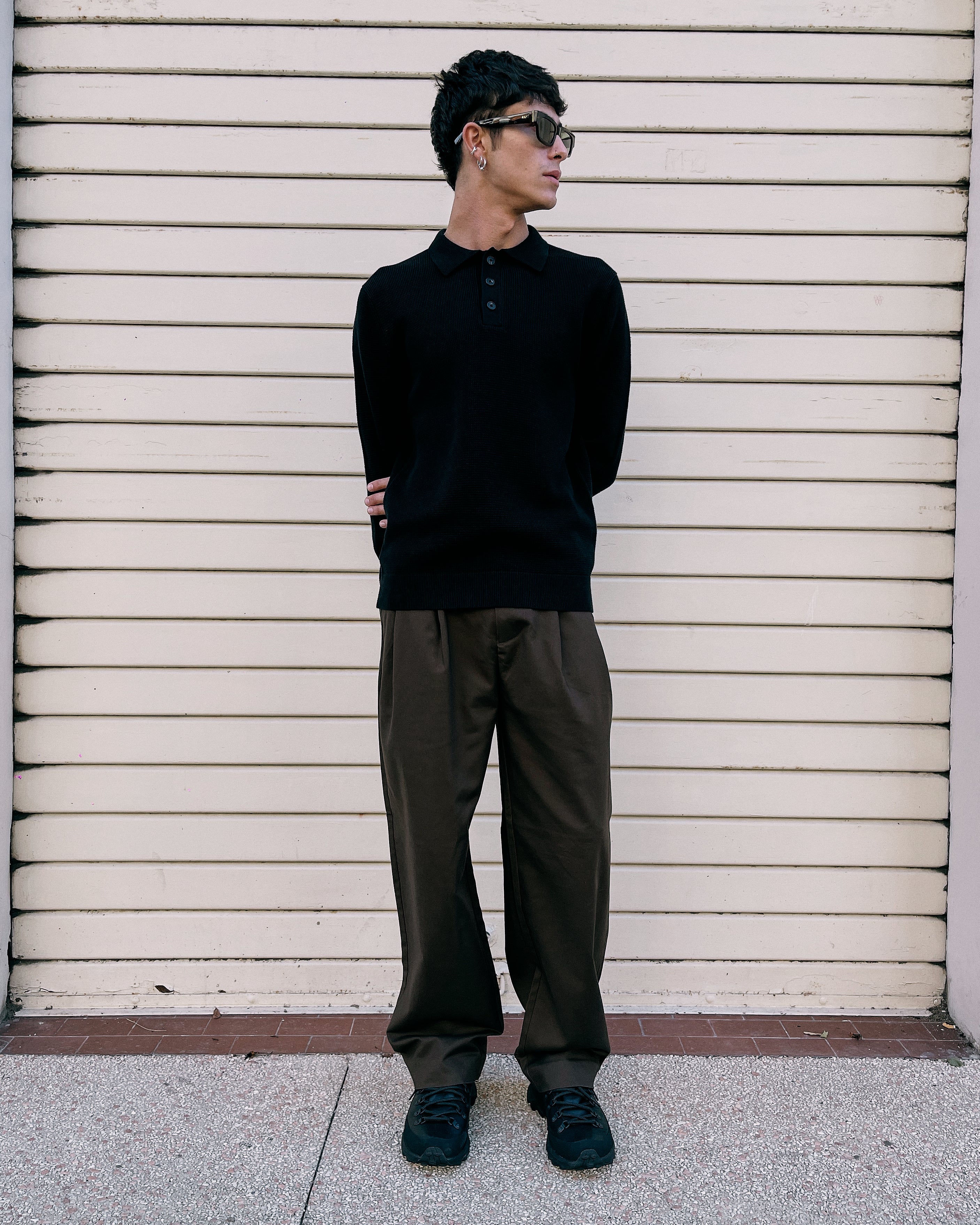 Pantalone Pleat Adam Wide Demitasse
