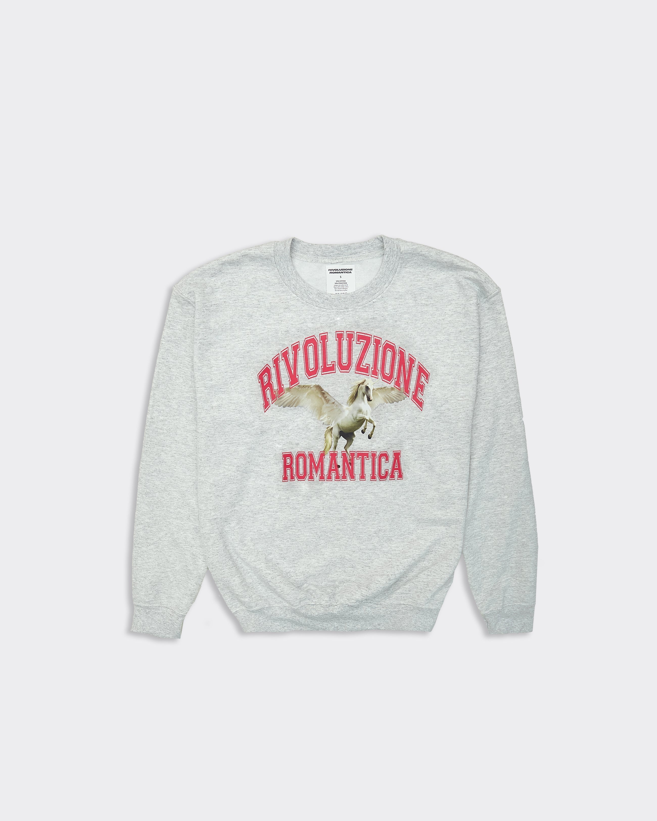 Felpa Girocollo Unicorn Grigia