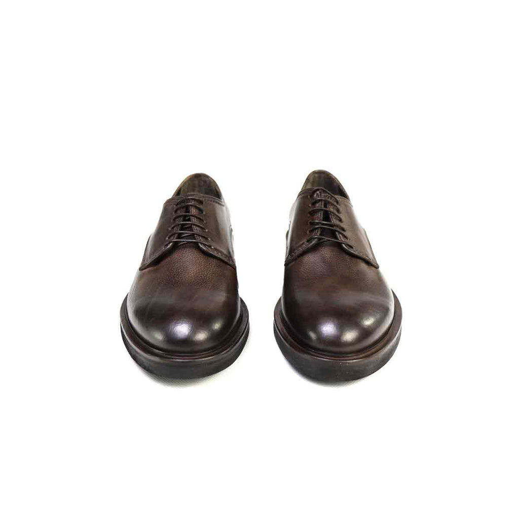 SCARPA CON LACCI GRAINED MARRONE