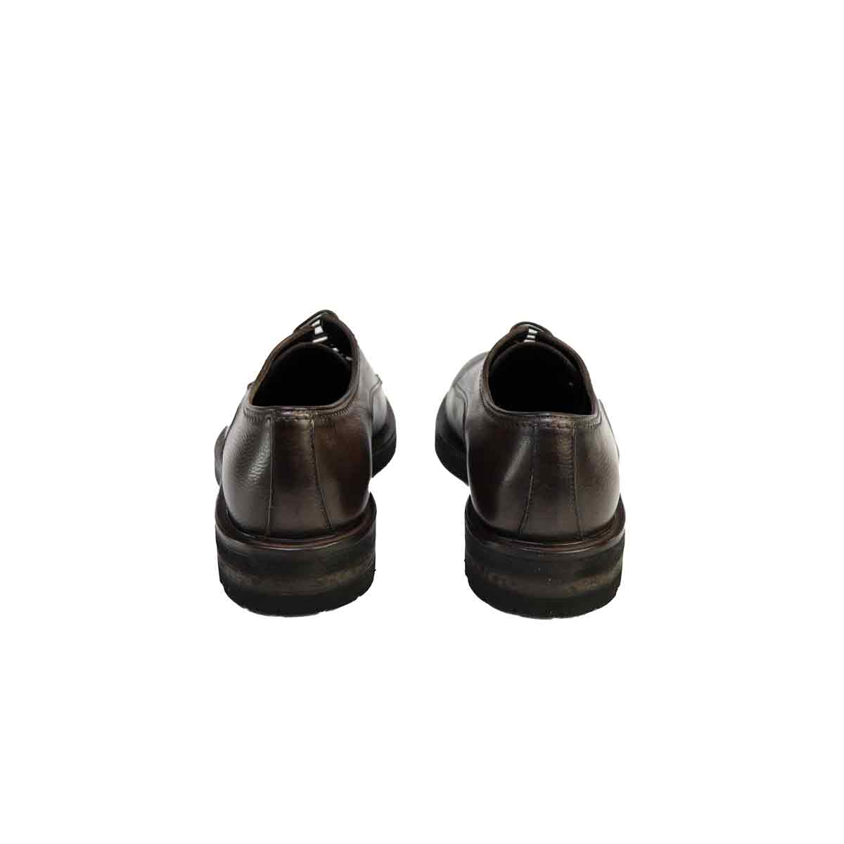 SCARPA CON LACCI GRAINED MARRONE