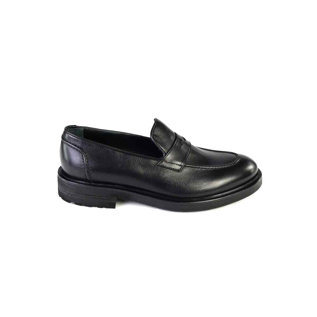 MOCASSINO BENDINA GRAINED NERO