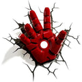 Marvel Lampada A Muro - Mano Iron Man 3D Deco Light Applique Led + Sticker