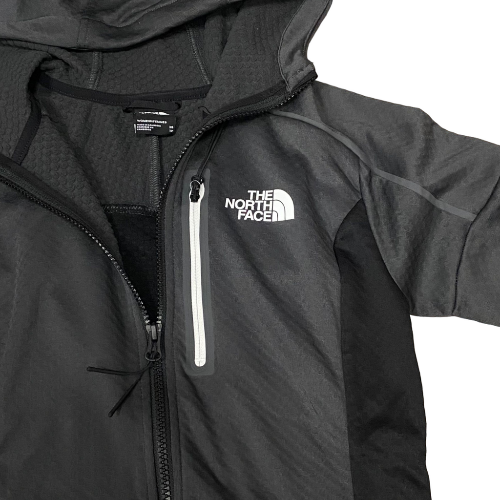 The North Face Felpa in pile da donna con cappuccio W MA LAB NF0A856DMN8 asfalto-nero