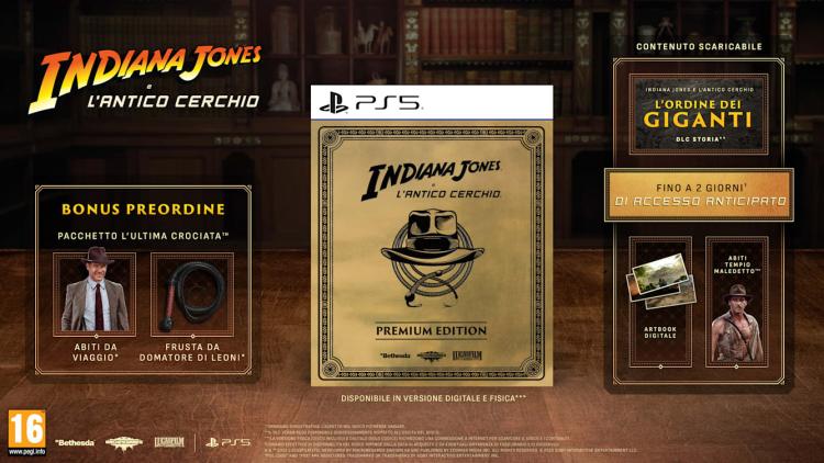 Indiana Jones E L'Antico Cerchio Premium Edition Ps5 Gioco Ita Playstation 5