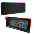 Kit Tappetino Mousepad Gaming Mouse Xxl+Tastiera Trust Ziva Led Pc Illuminata