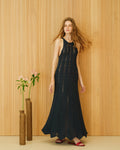 Fine Cotton Dress with Zig Zag Crochet