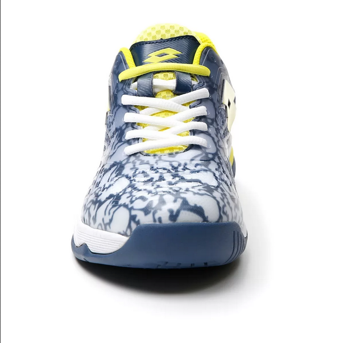 Lotto Scarpa da Padel da uomo Superrapida 200 III 217299 9FS all white-acid yellow-dark denim