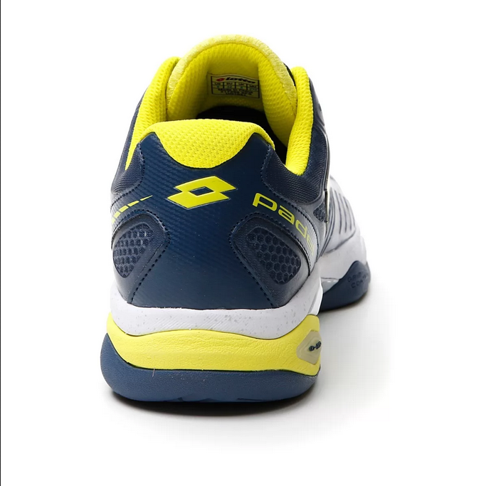 Lotto Scarpa da Padel da uomo Superrapida 200 III 217299 9FS all white-acid yellow-dark denim
