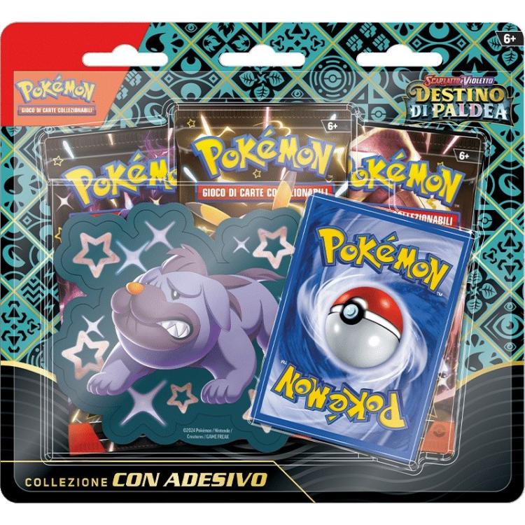 Pokemon Destino Di Paldea 4.5 Collezione Con Adesivo Espans Scarlatto E Violetto