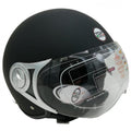 CASCO JET SIRIO MATT MOTO SCOOTER OMOLOGATO ECE VISIERA REMOVIBILE (NERO tg.S)