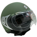 CASCO JET SIRIO MATT MOTO SCOOTER OMOLOGATO ECE VISIERA REMOVIBILE (VERDE tg.XL)
