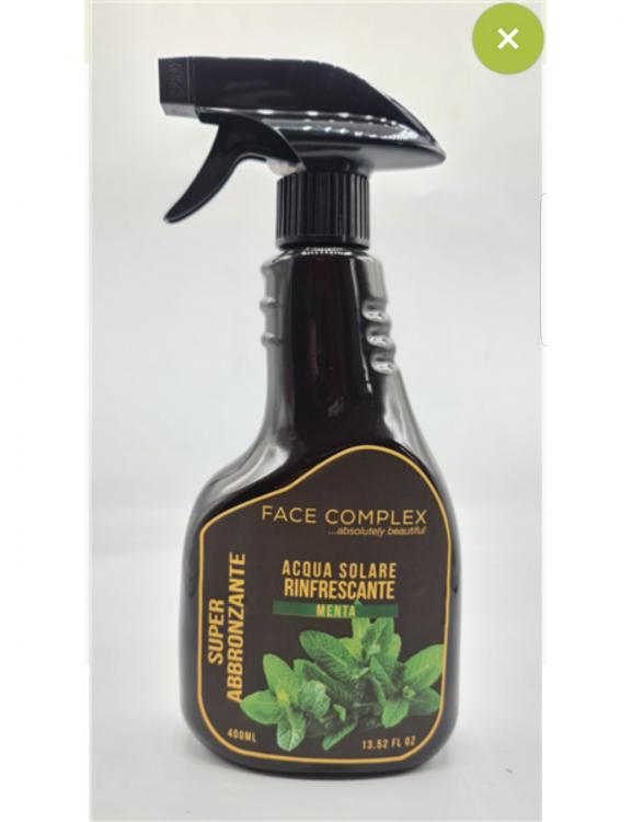 Face Complex Acqua Solare Menta Abbronzante Profumato Spray Viso Gambe Corpo