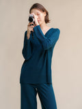 Extra Fine Merino V Neck Maxi Sweater