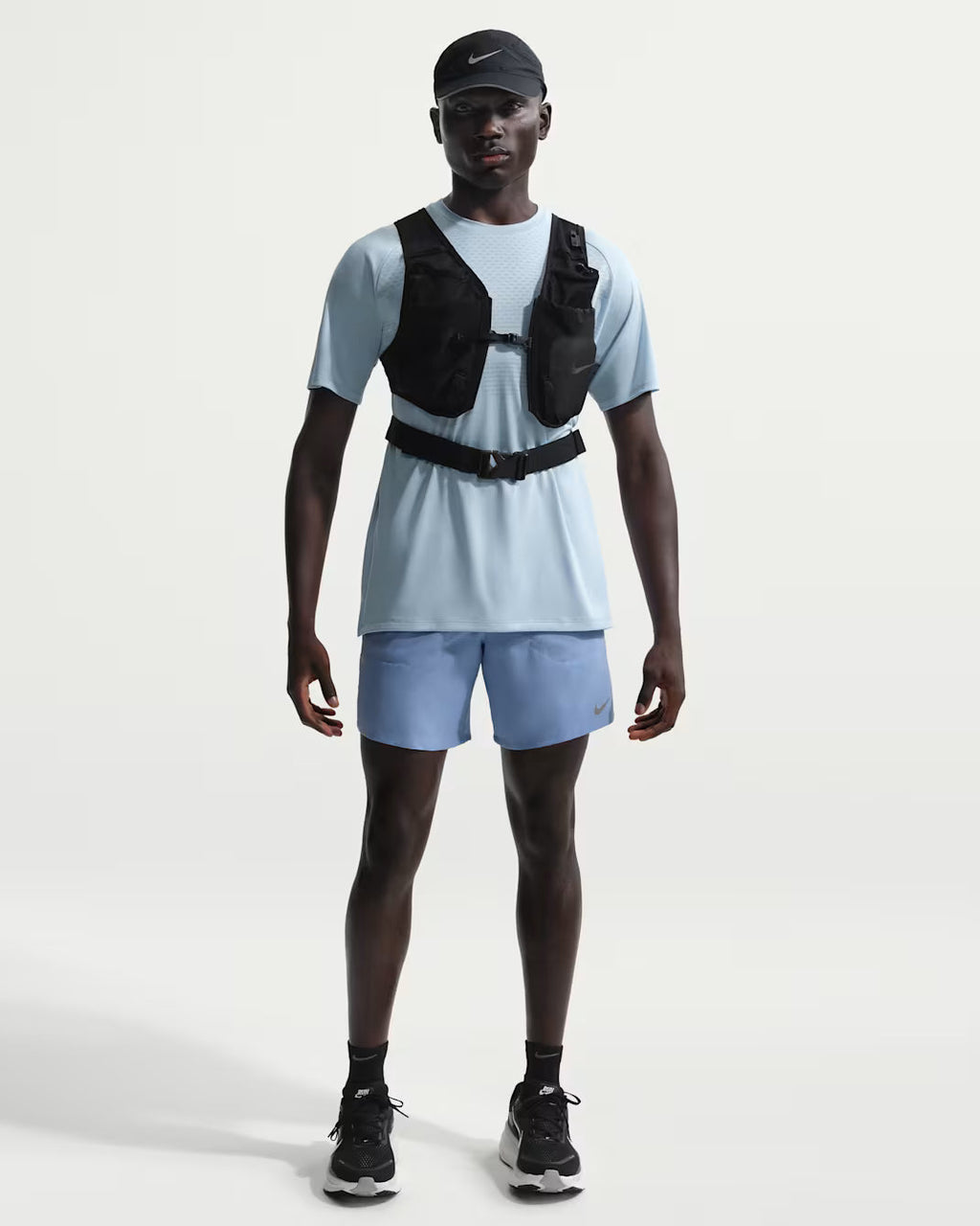 Nike Maglia Running Manica Corta Uomo Blu Chiaro Dri-FIT ADV Stride - HV5203-440