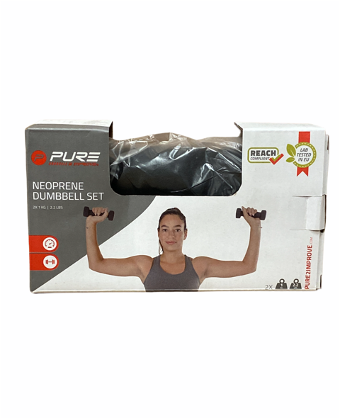Manubri Neoprene Pure 2Improve 2x1kg P2I201390 - Set Nero