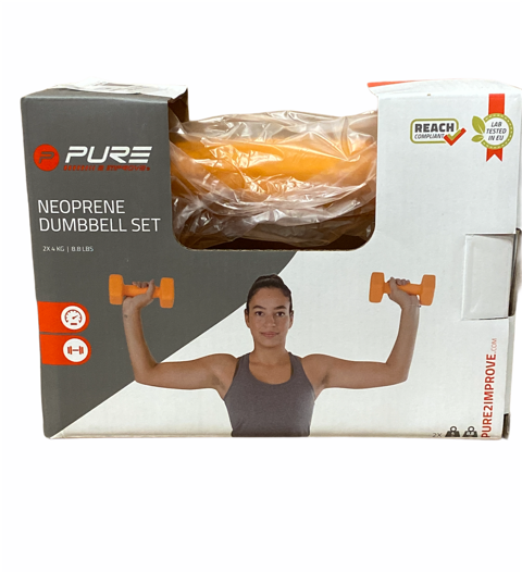 Pure 2Improve Manubri Neoprene 2x4kg P2I201420 Arancione