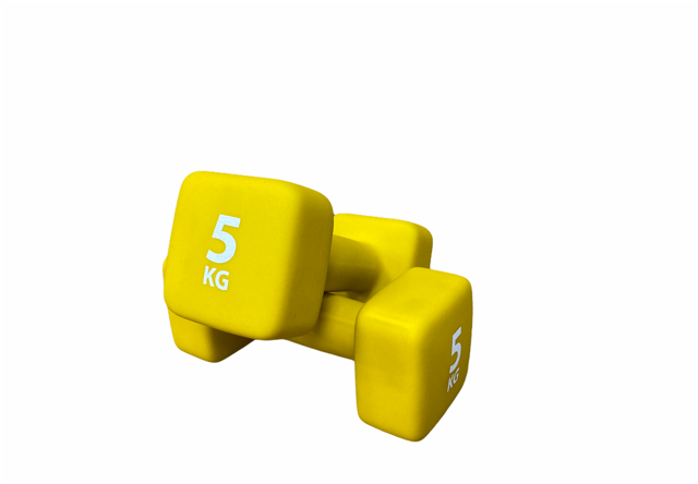 Pure 2Improve Manubri Neoprene 2x5kg P2I201430 - Set Giallo ELITE