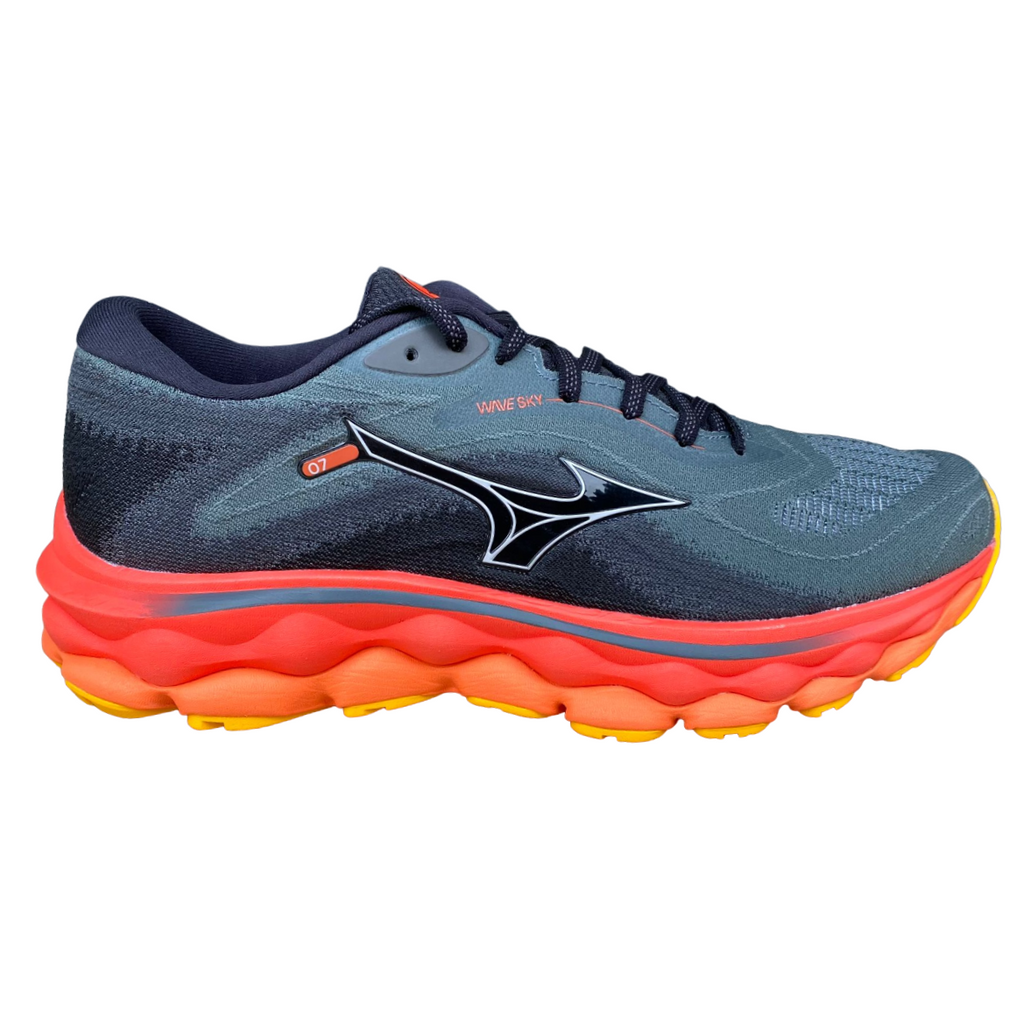 Mizuno Wave Sky 7 Scarpe Running Uomo Premium J1GC230251 Grigio Arancio
