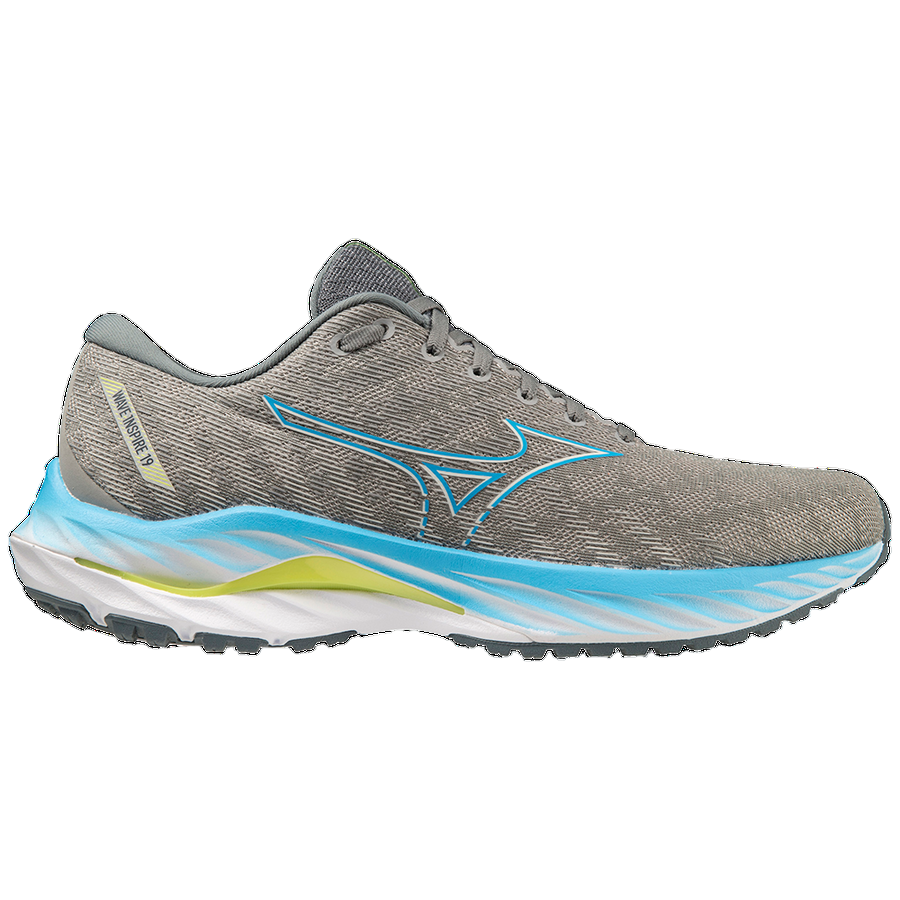 Mizuno Wave Inspire 19 J1GC234451 Grigio-Azzurro – Scarpa Running Uomo Antipronazione Stabilità