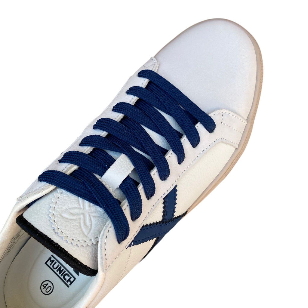 Munich Rete 111 8080111 - Sneakers Uomo Retrò Tennis Bianco Blu