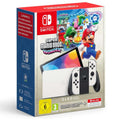 Nintendo Switch Oled White Console Bianca +Super Mario Wonder + 12 Mesi Abbonam.
