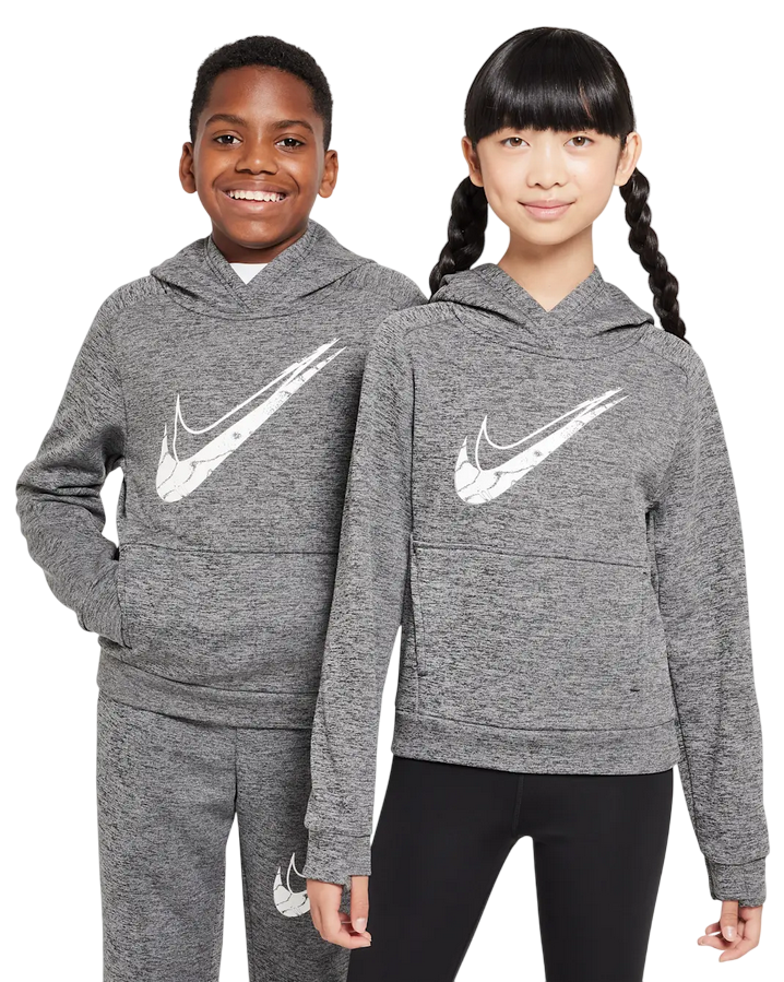 Nike Felpa con Cappuccio Multi Stain Repel HF4414-010 Nero – Therma-FIT, Antimacchia, Junior