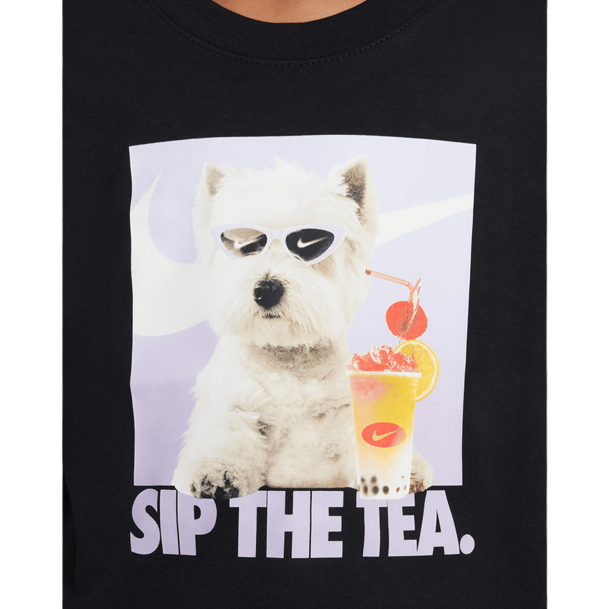 Nike Sportswear T-shirt "Sip The Tea" Nera Ragazza #HQ2337-010