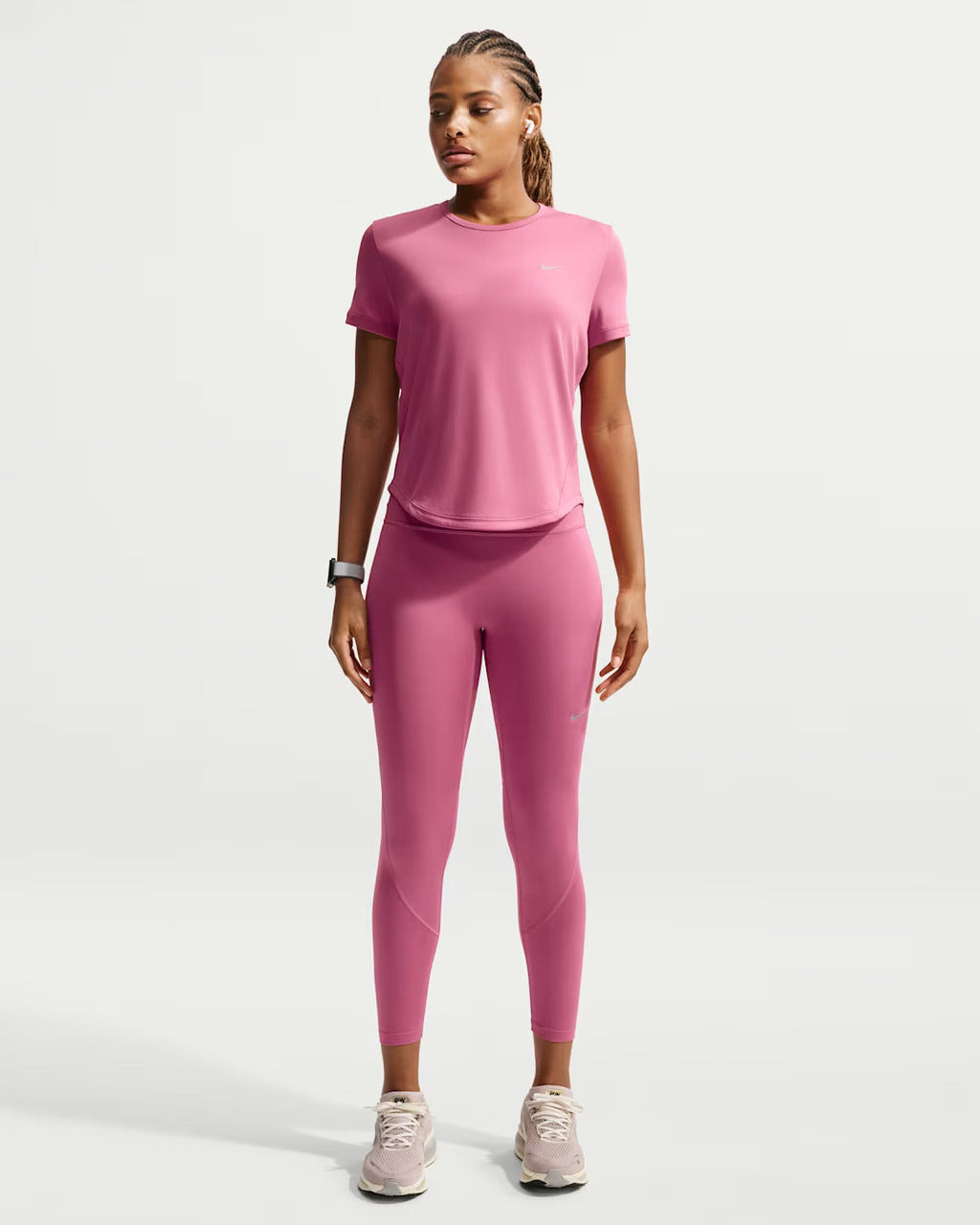 Nike T-shirt Running Donna Dri-FIT Tempo Rosa Peonia - HQ0648-641