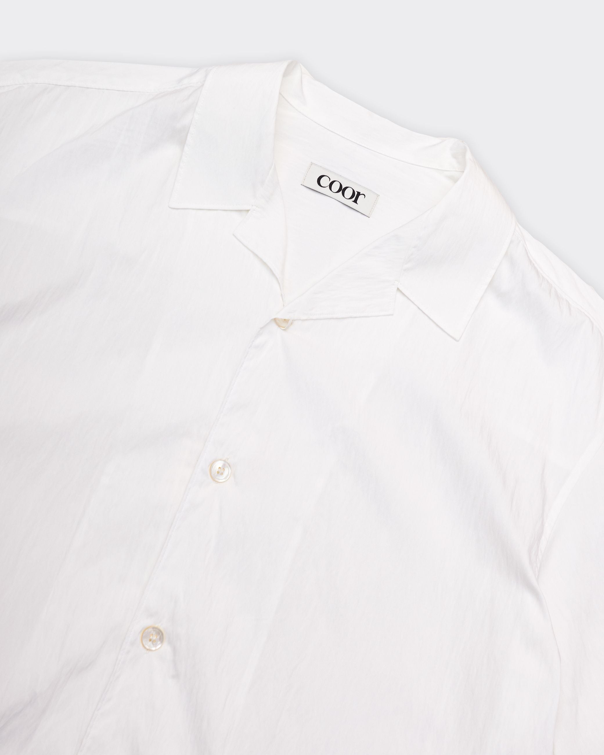 Camicia Ss Natural Wrinkle Bianca