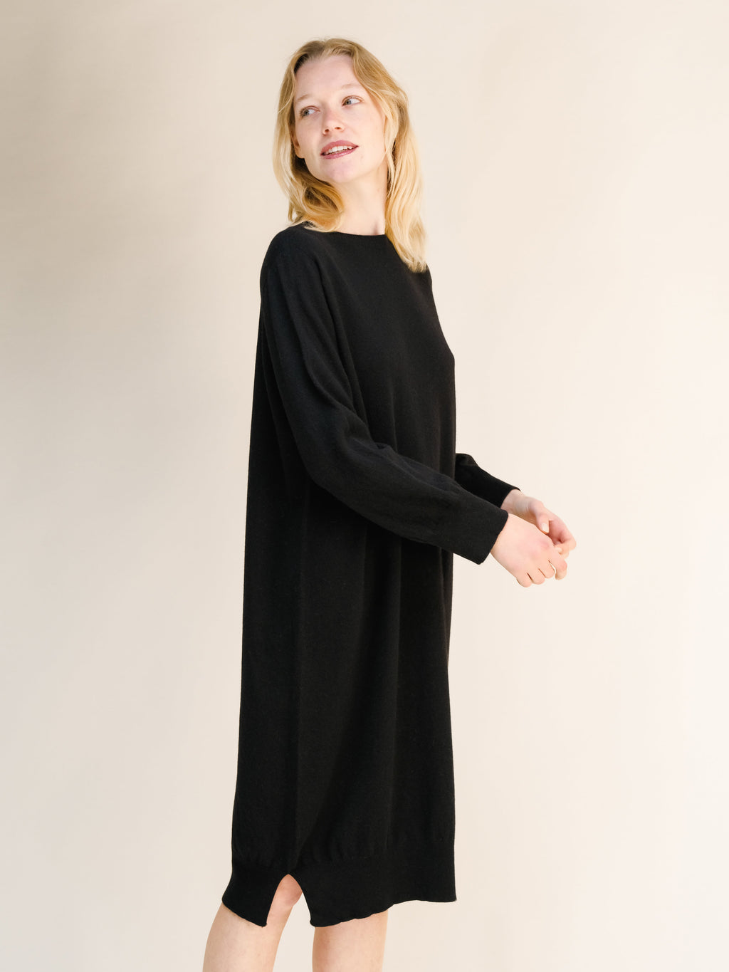 Cashmere Mix Midi Dress (3D-Knit)