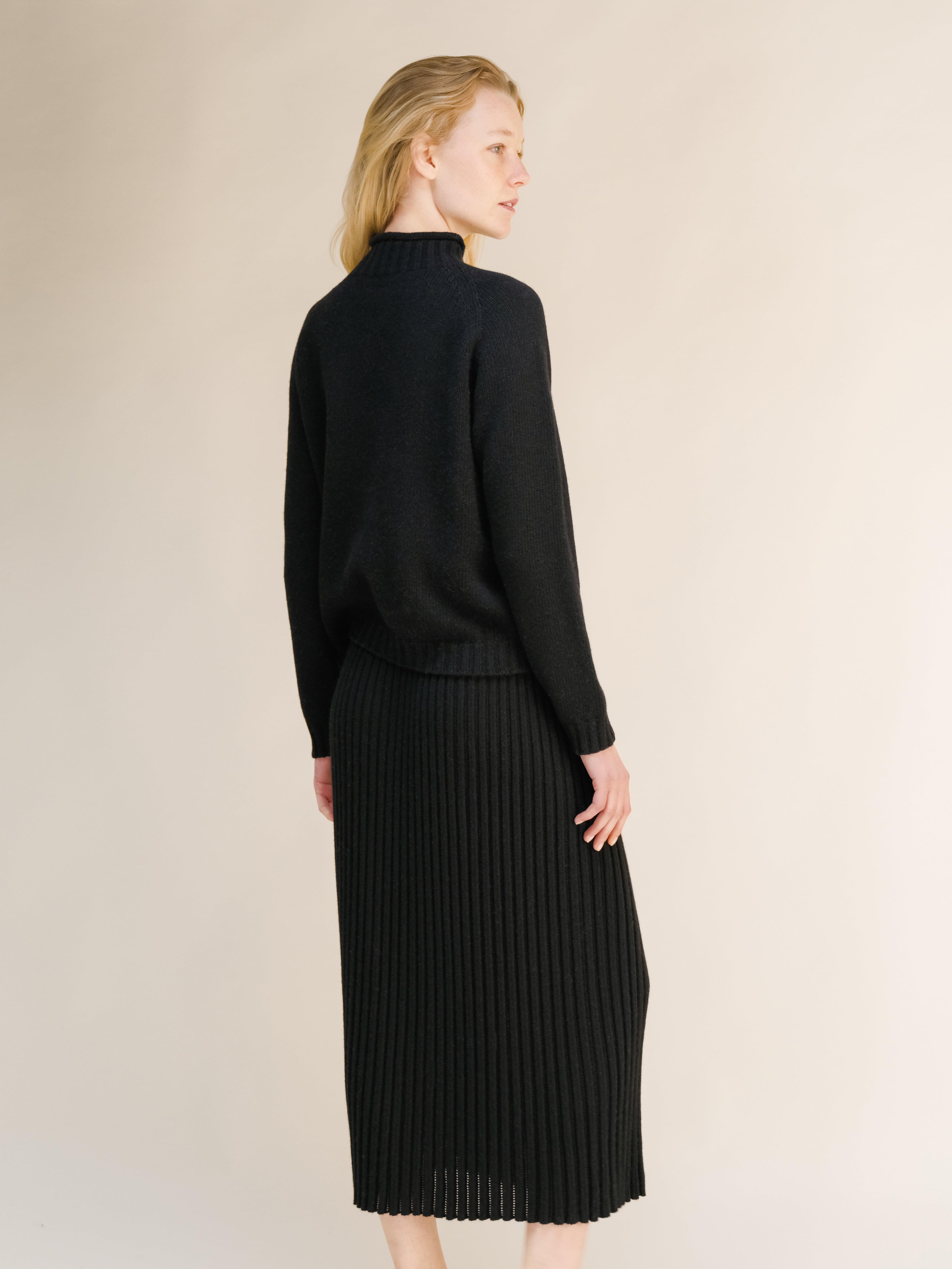 Cashmere Mix Cable "Ricciolo" Sweater (3D-Knit)