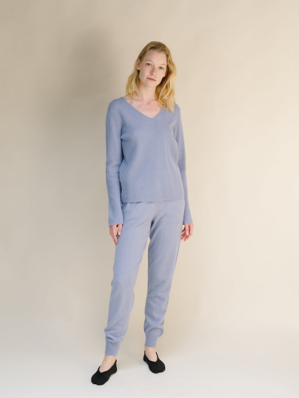 Cashmere Mix Yoga Pants (3D-Knit)