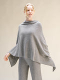 Cashmere Mix Asymmetric Poncho