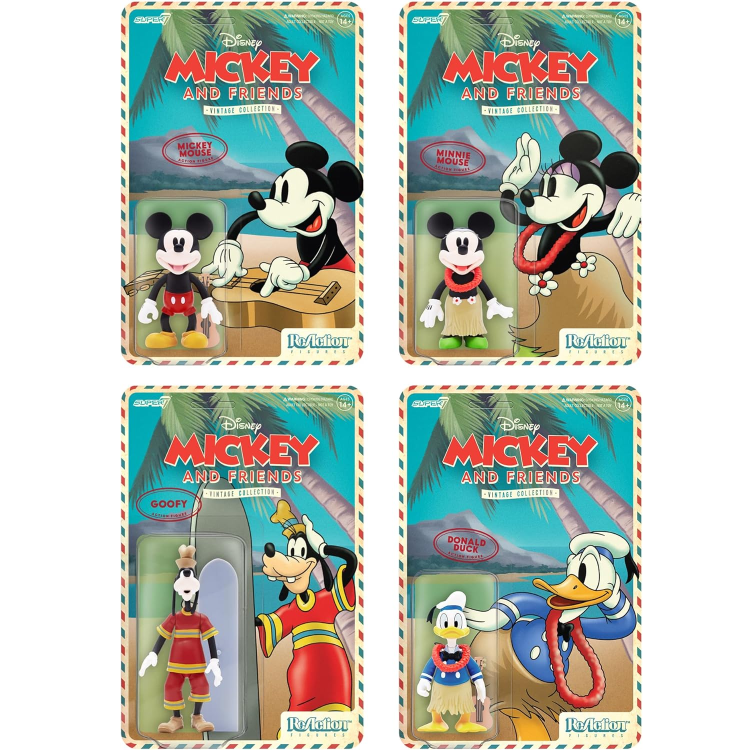 Super7 Disney Mickey & Friends "Minnie" Topolina Hawaii Action Reaction Figure