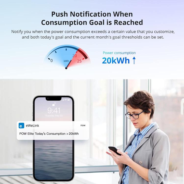 Sonoff Powr316 Origin Wifi Smart Switch 16A Misuratore Potenza Consumi App Alexa