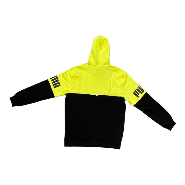 Puma felpa con cappuccio da uomo Power Colorblock TR 848009-29 giallo limone nero