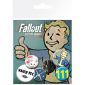 Abystyle Fallout Button Badges Set 6 Spille Logo Fallout