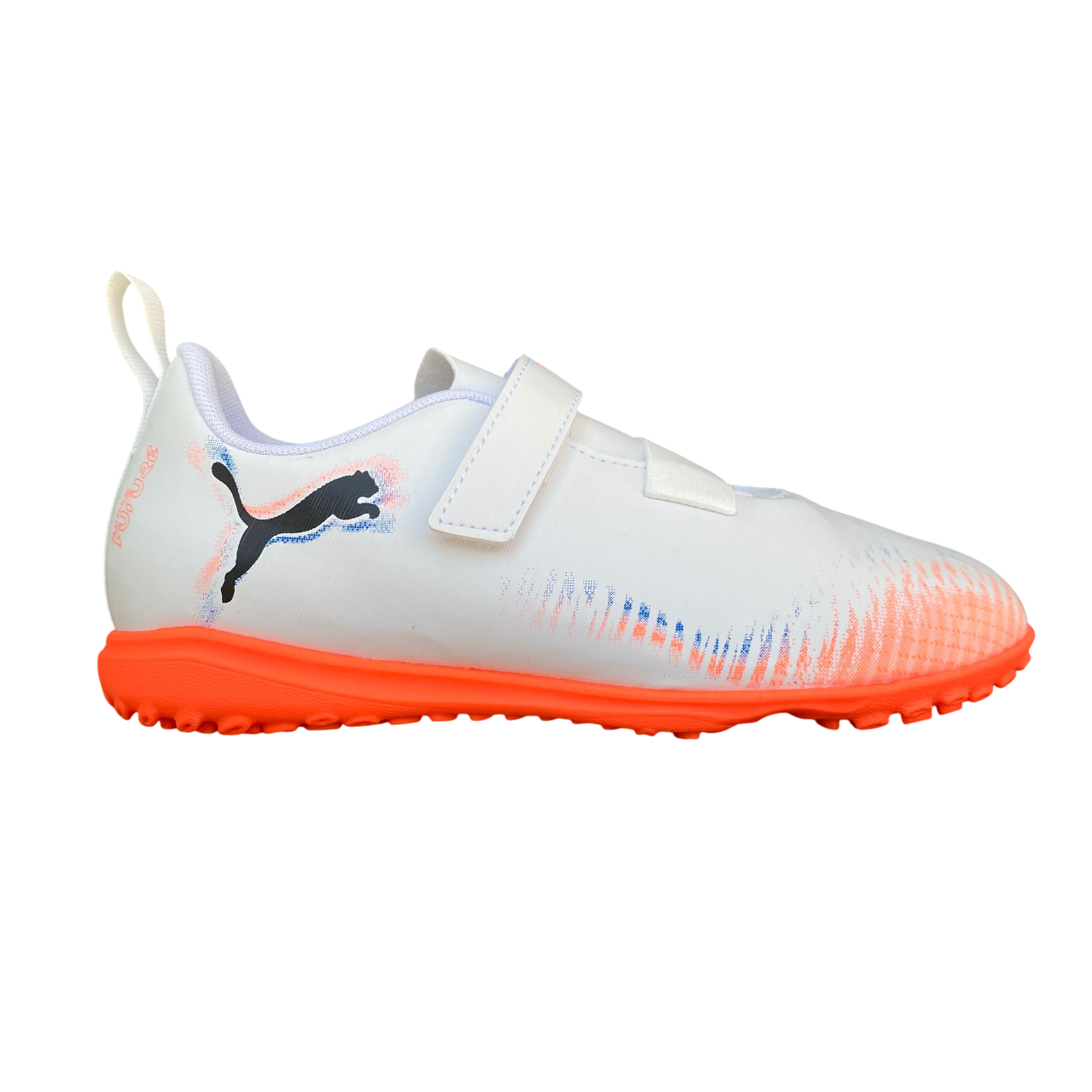 Puma Future 8 Play V TT 108628-01 - Scarpe Calcetto Junior Bianco-Corallo