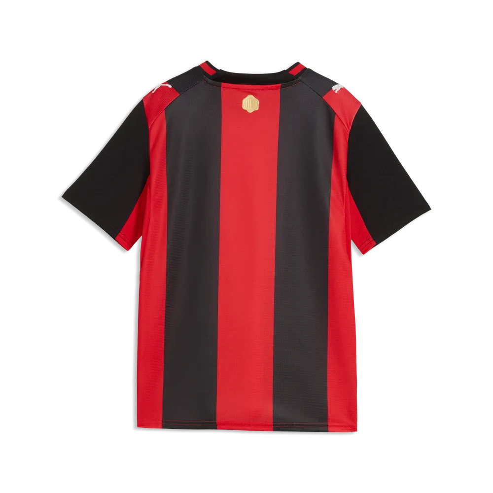 Puma Maglia Calcio AC Milan Home Jersey Replica Junior Rosso Nero - 784124-01